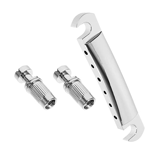 JOINPAYA Guitar Bridge Tailpiece Parts Silver Easy to Install Guitar Bridge Saddle