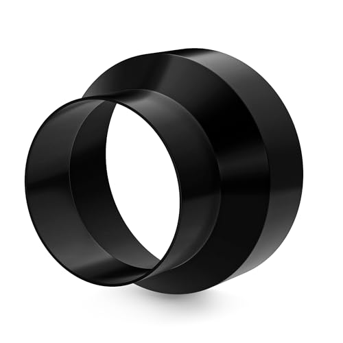 6 to 4 Duct Reducer Hon&Guan Duct Reducer Increaser 6 to 4 Reducer for 4/6 Inch Ducting HVAC Ventilation System-Black.