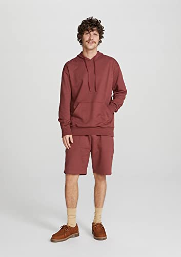 Blusão Básico Masculino Comfort Em Moletom Peluciado - Vermelho - GG