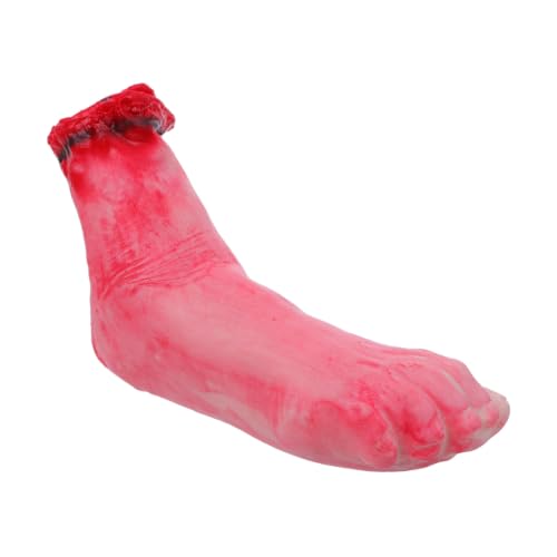 Image of Creepy Fake Human Foot Vinyl Prank Prop for Halloween Party Decor