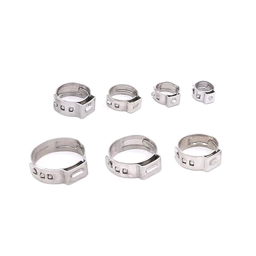 FUNOMOCYA Clamp Replacement 70pcs Single Ear Hose Clamp 7mm-21mm Includes Storage Case