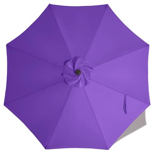 Image of ABCCANOPY 9ft Outdoor Umbrella Replacement Top Suit 8 Ribs (Purple)
