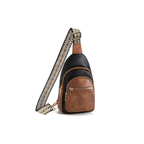 Sling bag rétro femme et sac de poitrine de randonnée extérieur