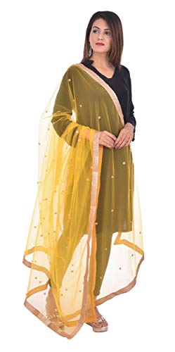 Image of YOUTHQUAKE Women's Embroidered Net Dupatta