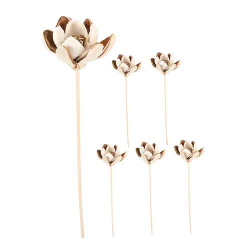 HOMSFOU 6pcs Rattan Diffuser Sticks Faux Flowers for Fragrance Home Decor for Bedrooms Offices and Living Spaces Consistent Scent Release Natural Material