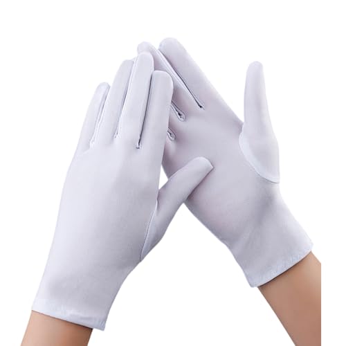 Fcnjsao 1pair Professional Jeweler Gloves Elastic Lining Men Women Breathable Mittens For Polices Waiters