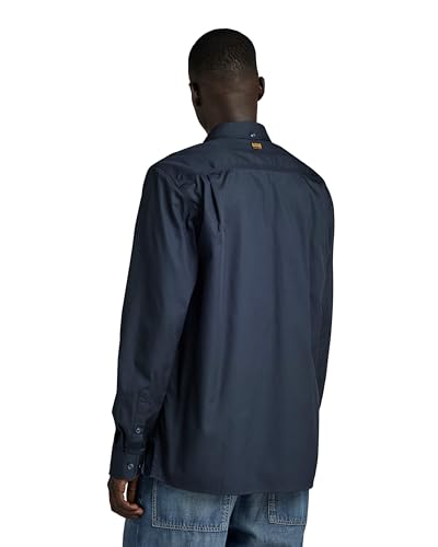 Miniatura 2 de G-Star Para Hombre One Pkt Regular Shirt Ls, Azul Salute D24292-A504-C742 , Xs