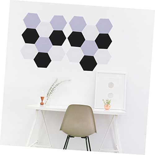 HANABASS Paneles Absorbentes de Sonido 12pcs, Panel Acústico Hexagonal para Estudio, Tablero Absorbente de Sonido, Alfombrilla Acústica para Pared, Aislamiento Acústico, Fieltro miniatura 3