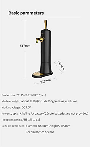 Bomba de cerveza, dispensador de cerveza portátil para el hogar, máquina de cerveza de escritorio con espuma de vibración ultrasónica para una espuma de cerveza perfecta