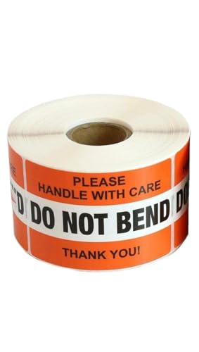 Stickers Do Not Bend orange pour sécuriser vos envois de photos d'art