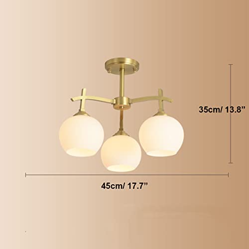 Suspension plafonnier design américain avec diffuseurs en verre clair
