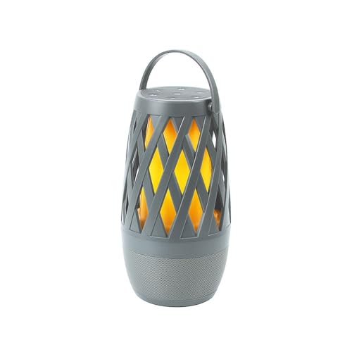 Limitless TikiTunes Pro Portable Bluetooth 10-Watt Speaker with 3-Mode LED Flame Light Pair up to 100 Speakers 4000 mAh Battery for iPhone/iPad/Android (Graphite)