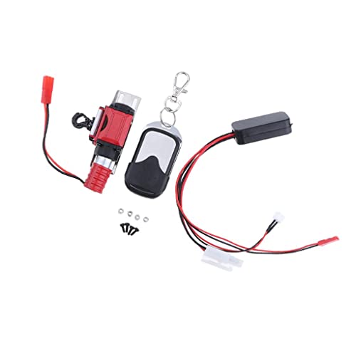 Winch automático con cable de acero y control remoto para auto 1/10