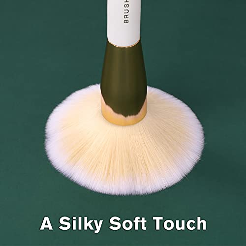 Makeup Brushes Set 10Pcs Professional Kabuki Foundation Eyeshadow Blush Blending Lip Full Face Cosmetic Kit W/Makeup Brush Set with Holder