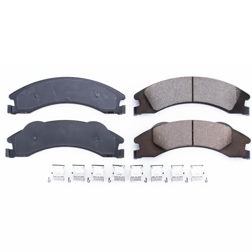 Image of PowerStop Rear Brake Pads for Ford E-150 2008-14 |E-250 2008-14 |E-350 Super Duty 2008-19 |E-350 Super Duty 2021-25 - Z17 Ceramic Brake Pads with Installation Hardware, 17-1329