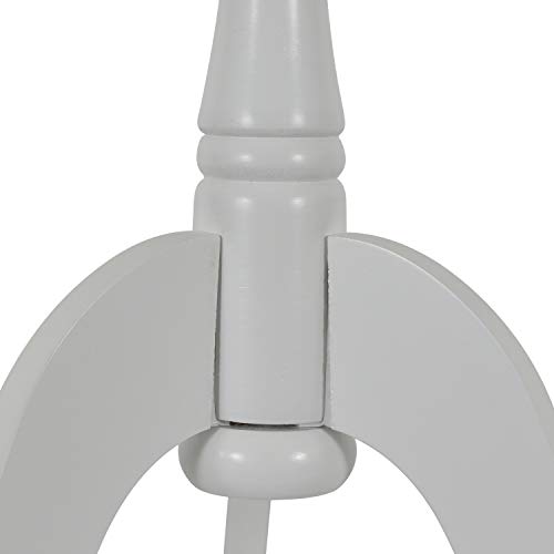 Decor Therapy Simplify Pedestal Accent Table, Satin White 15" x 15" x 24"