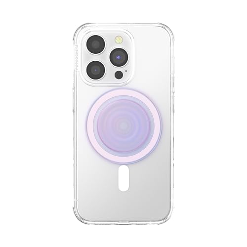 Image of PopSockets Phone Grip for MagSafe, Magnetic Holder, Phone Stand, Cute Pink - Opalescent Clear
