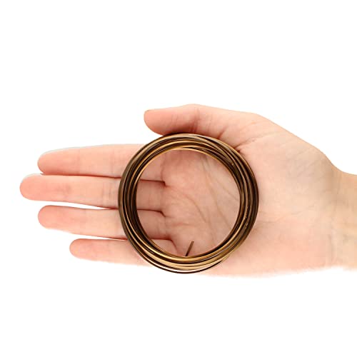 Alambre de cobre para bisutería y manualidades Beadsmith de calibre 18 semicircular 5