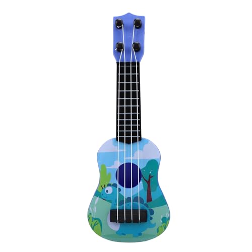 Asixxsix Kinder-Ukulele-Gitarrenspielzeug, stimmstabil, stoßfest, spielbares Musikinstrument, kinderfreundliches Kunststoff-Musikinstrument, Lernspielzeug für Anfänger (Blue)