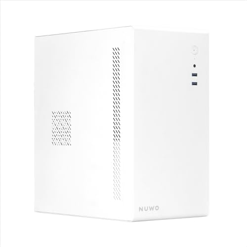 Nuwo Eguera A103 Boîtier Compact MicroATX pour Ordinateur de Bureau Mini Tour 0,6 mm SPCC, USB 3.0, sans Alimentation, Blanc
