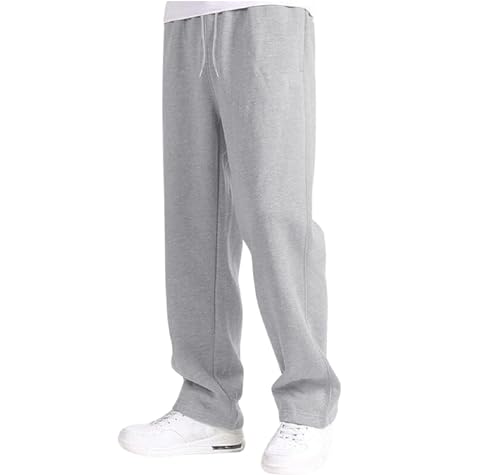 Boys Baggy Sweatpants Straight Leg Open Bottom Sweatpants with Pockets Teens Loose Fit Elastic Waist Wide Leg Sweat Pants3