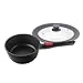 Cleverona Essential Nonstick 3 Quart Sauce Pan with SecureSnap Detachable Handle and Medium Clever Lid - Dark Grey