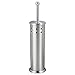 Produktbild Hoomtaook WC Bürste Toilettenbürste WC Bürste Stand Garnitur WC-Bürstenhalter mit Spritzschutz, WC-Bürste mit Auswechselbarem, Edelstahl, Bürstenende