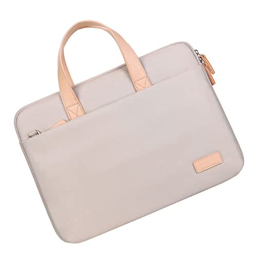 Bolso para Laptop Mujer Ligero y Acolchado Beige miniatura 1