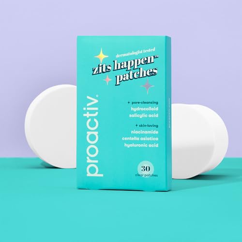 Proactiv Zits Happen® Hydrocolloid Acne Patches- Pimple Patches for Face and Back Acne with Pore Cleansing Salicylic Acid- 30 Count