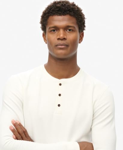 Superdry Homme T shirt Henley The Merchant Store Crème - vue 4