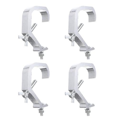 Crochet projecteur dj et lot de 4 pinces en C aluminium pour structure truss de 25mm