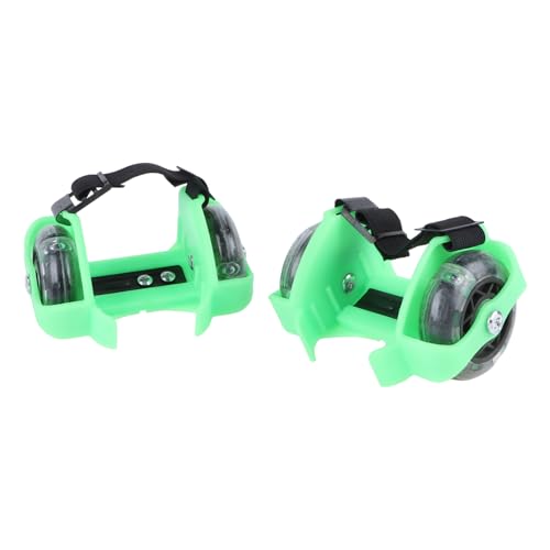 GRIRIW 1Pair Adjustable Wheel Heel Shoes with Lights for Outdoor and Safe Skating Experience Present for Boys and Great for Active Play and Exercise