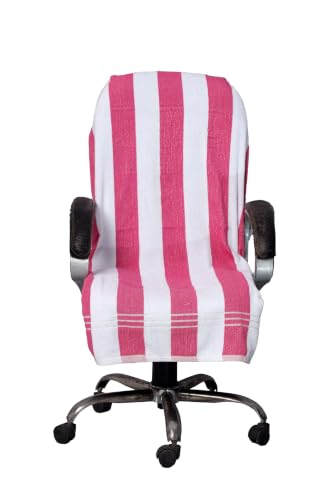 Image of ROMAN HOME Car & Office Chair Towel with 2 Tie Knots| Super Soft 400 GSM (2, red line)