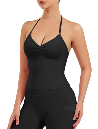 VOYJOY Impact Longline Strappy Top Workout Tank Tops for Women Impact Gym Sports Bra Camis4