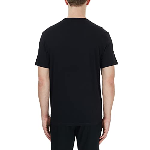 Armani Exchange Men's Crew Neck Logo Tee T Shirt, Black, Large