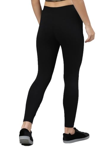 Image of ZAYANQA Combo of 2 Slim Fit Women /Girls Solid Stretchable Cotton Ankle Length Leggings with Ultrasoft Wide Elastic Waistband |Comfortable |Fashionwear|
