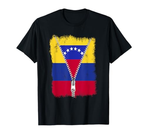 Cremallera Bandera Venezuela Colombia Camiseta