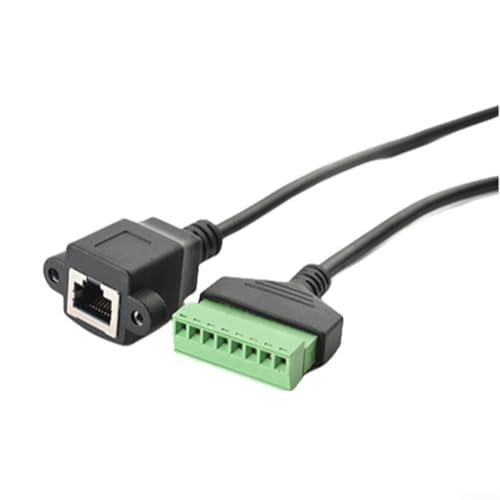 Pumixiy RJ45 Vrouwelijk Eindblok met 30cm Koperen Netwerk Kabel Connector, Schroef Vast Geen Solderen Ethernet Extension voor CCTV DVR en 8 Pin Apparaten - Afbeelding 5