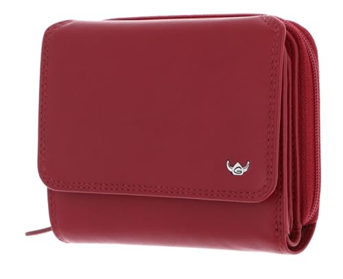 Porte-monnaie Golden Head Polo rouge avec protection RFID cuir véritable 3316