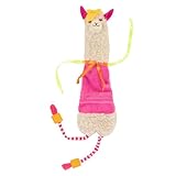 SmartyKat Leggy Llama Catnip Crinkly Plush Kicker Cat Toy, Soft Floppy Body for Wrestling & Bunny Kicks for Cats & Kittens