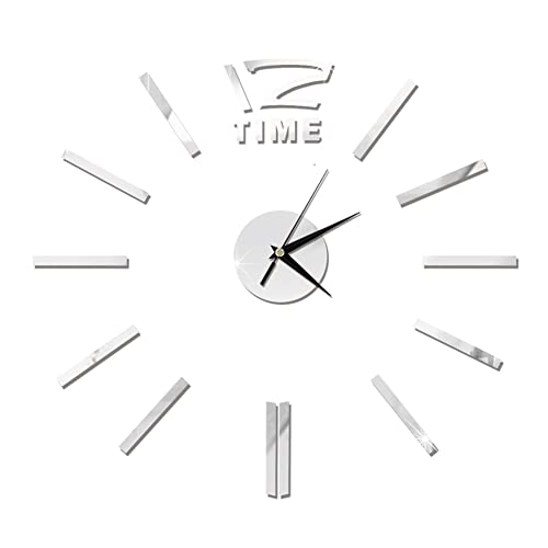 Orologio da parete, orologio da parete 3D fai da te senza cornice, adesivo silenzioso senza ticchettio, diametro adesivo 60 cm, orologio da parete fai da te, kit di piccoli orologi rotondi per casa,