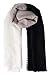 Produktbild Becksöndergaard Schal Damen Winter Finola Scarf Grey Winterschal Blockfarben Schwarz Grau Weiß Wolle Seide Größe 110 x 200 cm - 1910620000-006