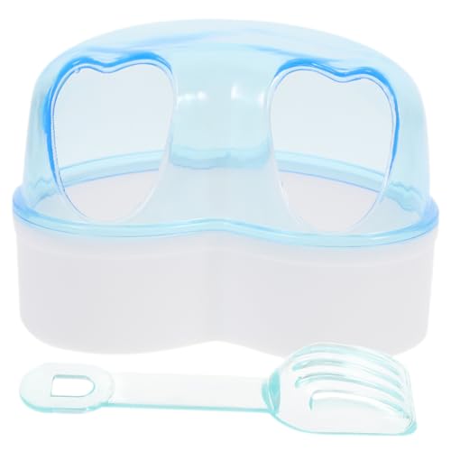 BESPORTBLE 1 Juego Contenedor De Baño De Arena para Hámster Baño De Hámster Playa Plataforma Anidando Revestimientos Jaulas Lana Lona Polvo Rellenar Matraz Jaula De Hurón Sky-Blue El Plastico