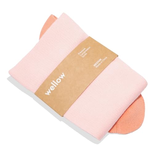 Image of Wellow Knee High Compression Socks for Men & Women, 18-25 mmHg, Bamboo Viscose, Swelling Relief