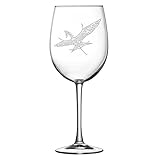 Integrity Bottles Pandora Way of Water Tribal Sky Banshee, Stemmed Wine Glass, Handmade, Handblown, Hand Etched Gifts, Sand Carved, 16oz