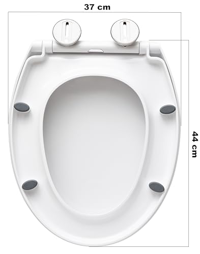 Soft Close Oval Toilet Seat Quick Release for Easy Cleaning Standard Size Loo Seat with Plastic Easy Installation Top Fixing and Adjustable Hinges - Image 4