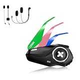 LEXIN G1 バイクインカム Bluetooth 5.0 搭載 ヘルメットヘッドセット/CVC&DSPデュアルノイズキャンセリング通話 / 最大28時間連続使用 / IP67防水 / フェイスプレートカスタム可能/マルチヘルメット対応/TELEC認証済 1人用