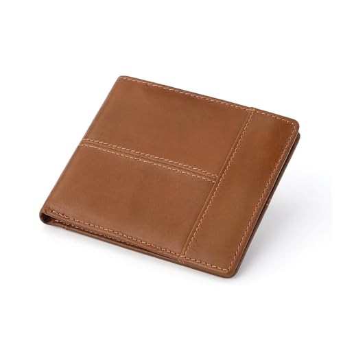 Portefeuille en cuir court avec finitions laiton à offrir pour homme