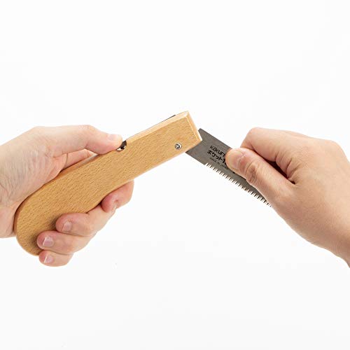 Kakuri Japanese Pull Saw Folding 4" For Woodworking, Razor Sharp Japanese Steel Blade, Mini Pocket Hand Saw For Wood, Crafts, Hobby, Foldable Wood Handle, Made In Japan #TOP4