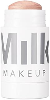 MILK Makeup Mini Highlighter Stick - Hydrating Pigmented Cream, Radiant - Vegan - 0.21 Oz (LIT - Champagne Pearl)